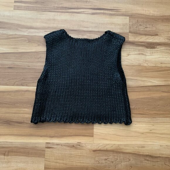 Zara Black Knit Crop Top - Picture 4 of 10